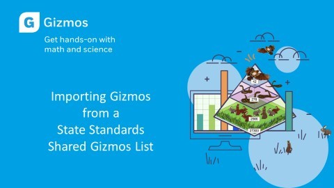 Importing Gizmos from a State Standards Shared Gizmos List