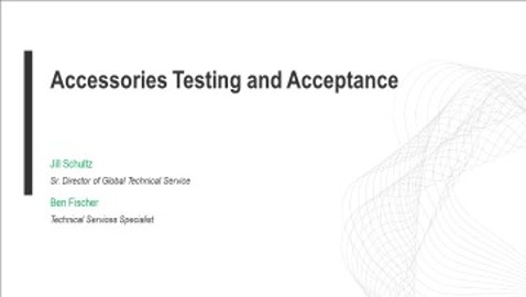 Accessories Testing and Acceptance