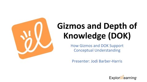 Supporting Conceptual Understanding with Gizmos and Depth of Knowledge (DOK)