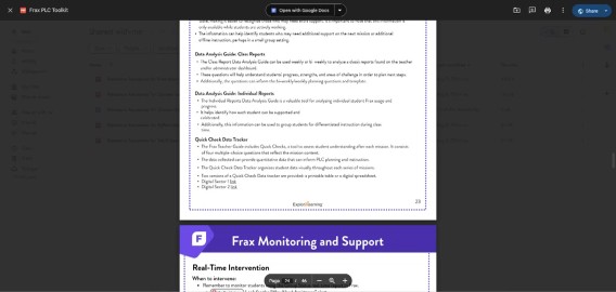 Frax Quick Check Data Tracker Overview