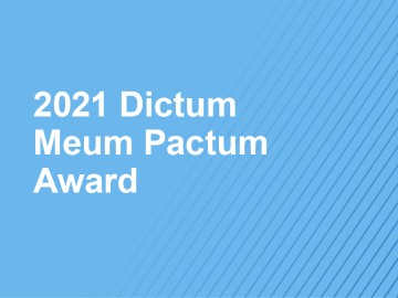 3:30 PM ET | 2021 Dictum Meum Pactum Award