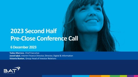 BAT 2023 Second Half Pre-Close Trading Update