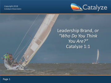 Module #8: Your Leadership Brand | Who Do You Think You Are?
