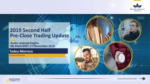 British American Tobacco p.l.c. 2019 Second Half Pre-Close Trading Update, 27 November 2019