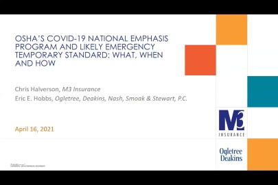 Understanding OSHA’s COVID-19 National Emphasis Program and Emergency Temporary Standard