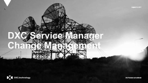 DXC Service Manager Change Management