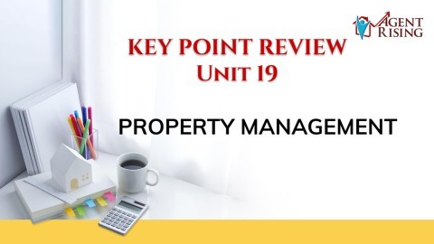Unit 19 Key Point Review - Property Management