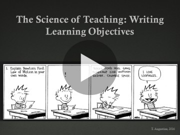 Science of Teaching: Writing Learning Objectives