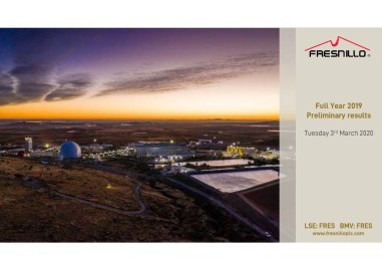 Fresnillo FY19 Preliminary Results