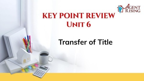 Unit 6 Key Point Review - Transfer of Title